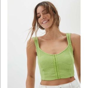 NWT UO Estella Textured Tank Top Size Small Green